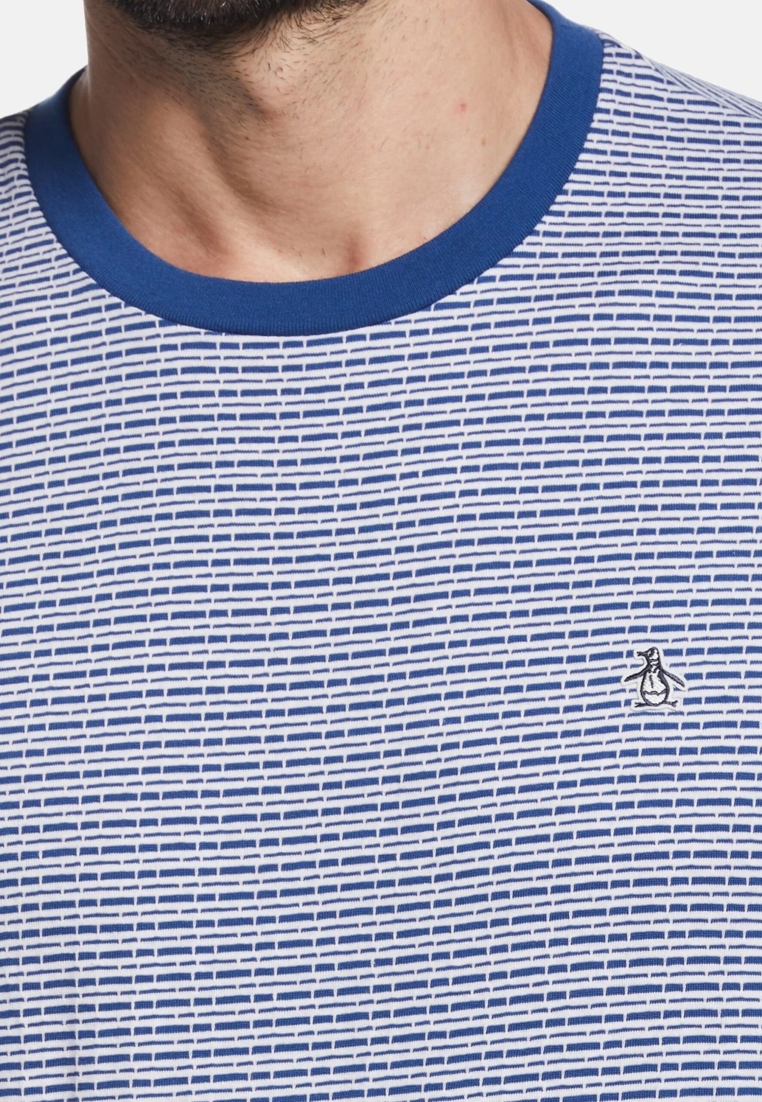 Original Penguin Jacquard Stripe- T-Shirt Print - Limoges - Afbeelding 3