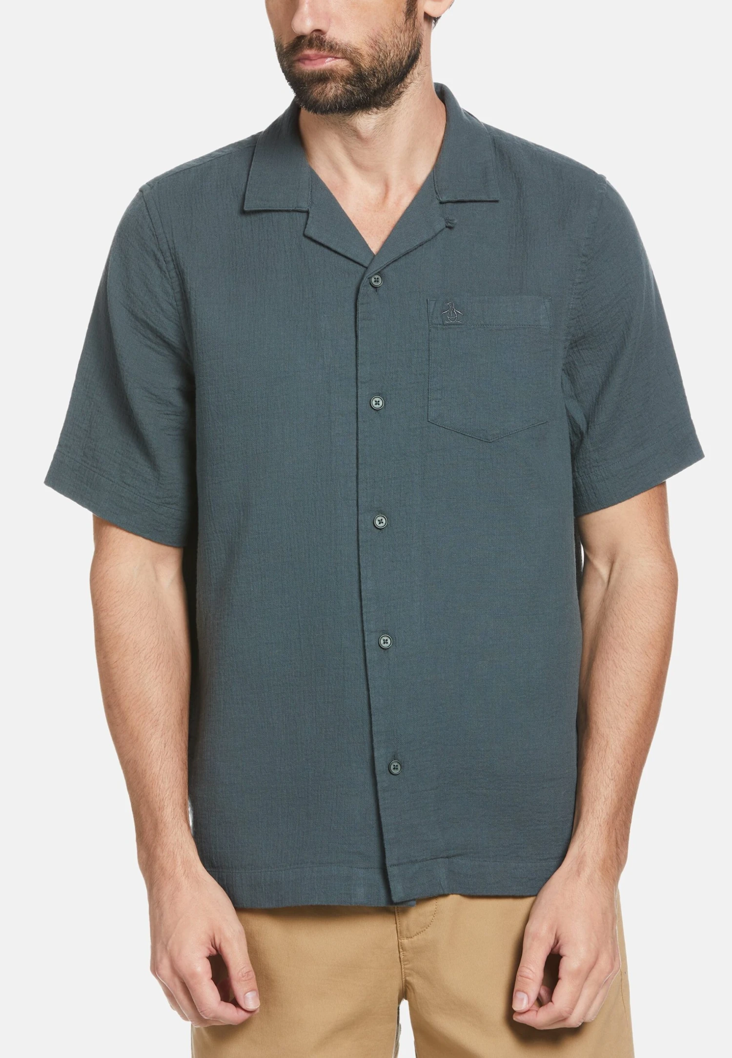 Original Penguin Gauze Short Sleeve- Overhemd - Urban Chic