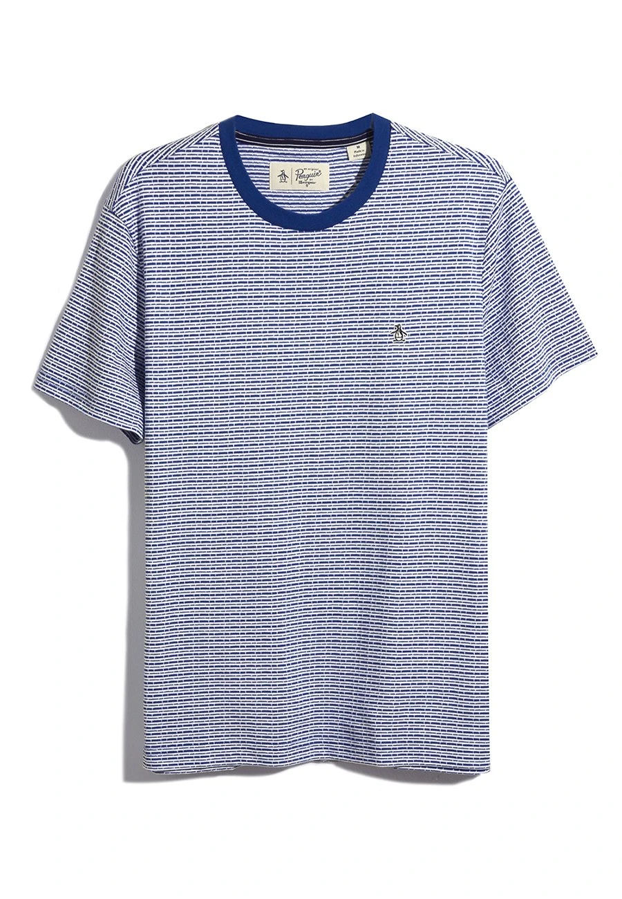 Original Penguin Jacquard Stripe- T-Shirt Print - Limoges - Afbeelding 4