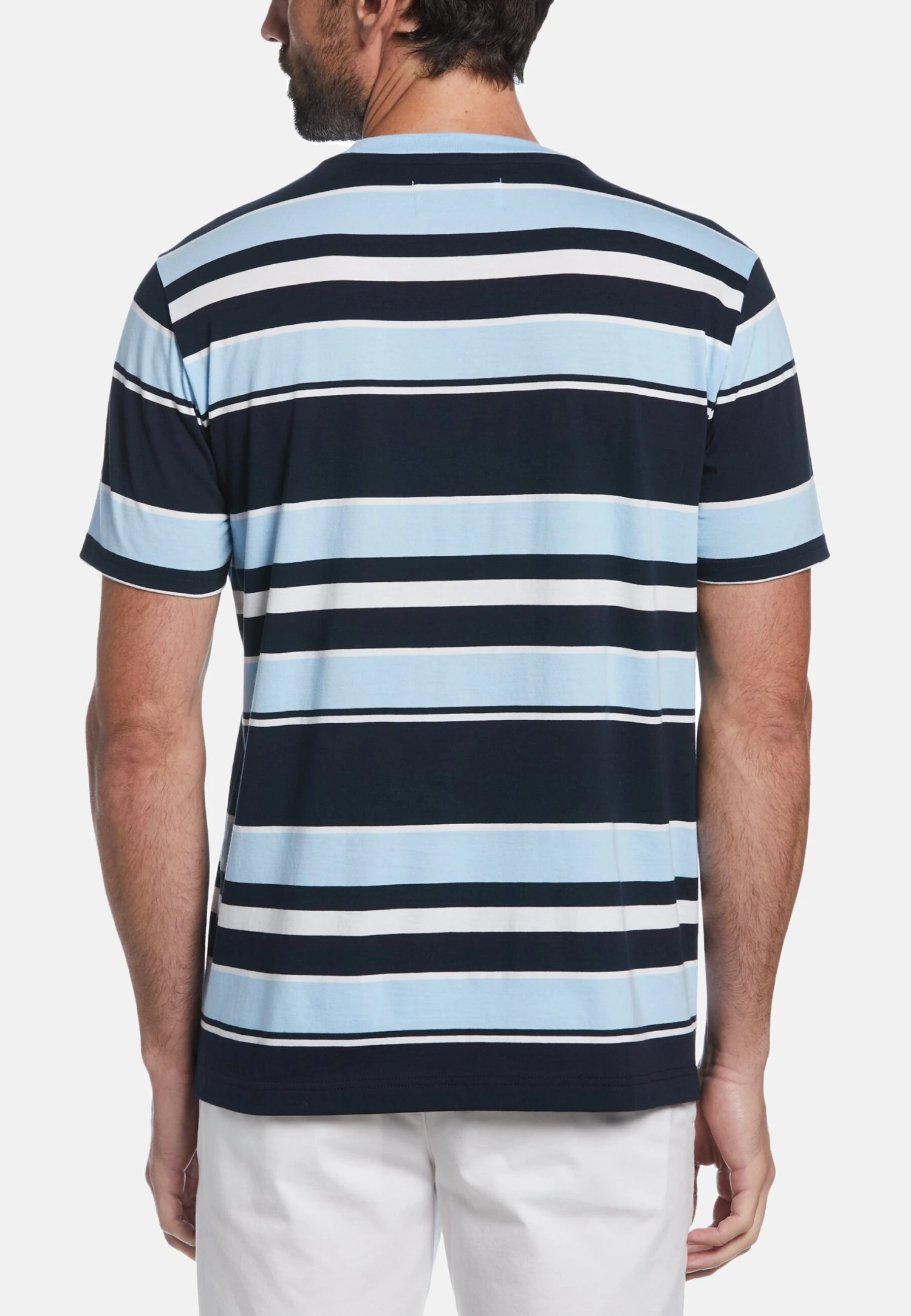Original Penguin All Over Stripe - T-Shirt Print - Cerulean - Afbeelding 2