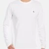 Original Penguin Long Sleeve Pin Point Logo- Longsleeve - Bright White