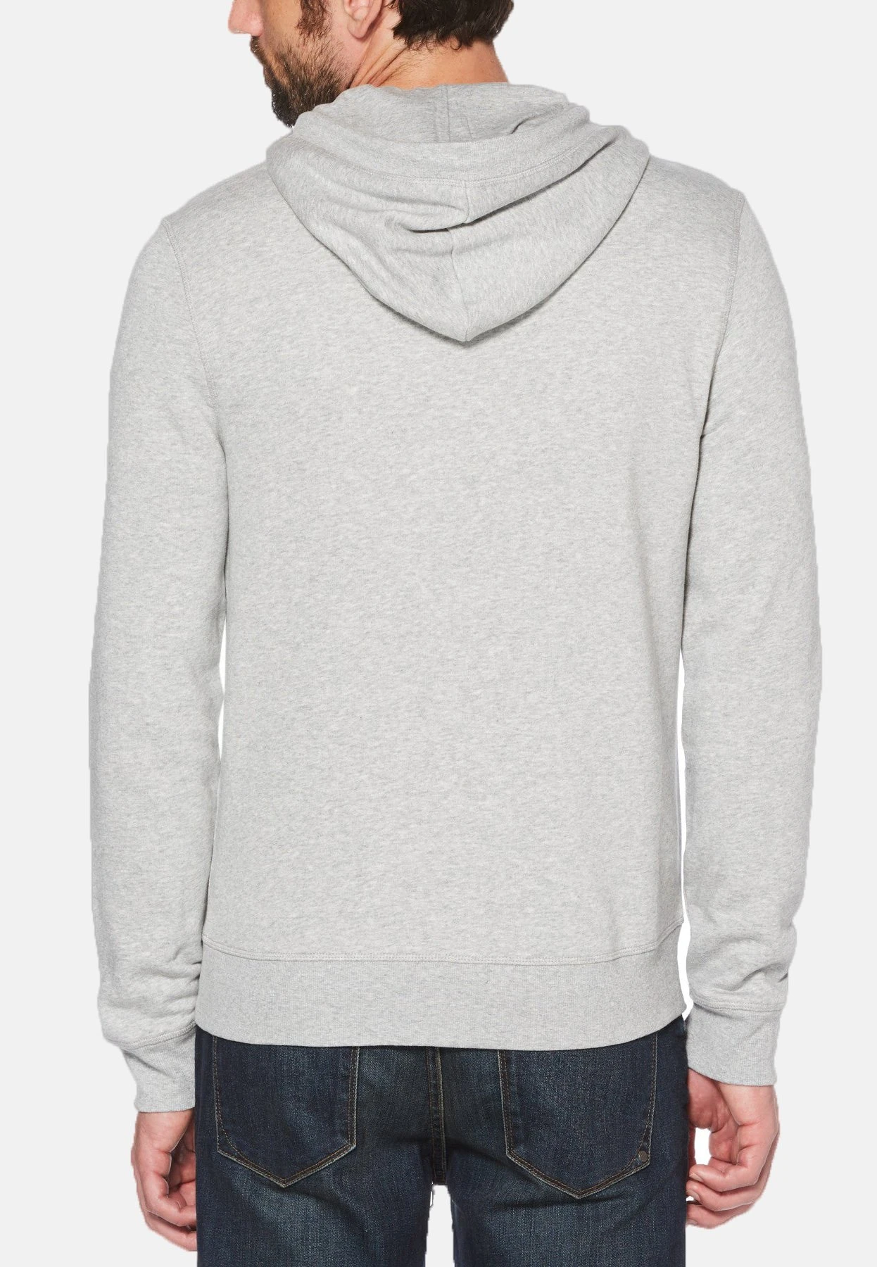 Original Penguin Sticker Pete- Sweater Met Rits - Rain Heather - Afbeelding 2