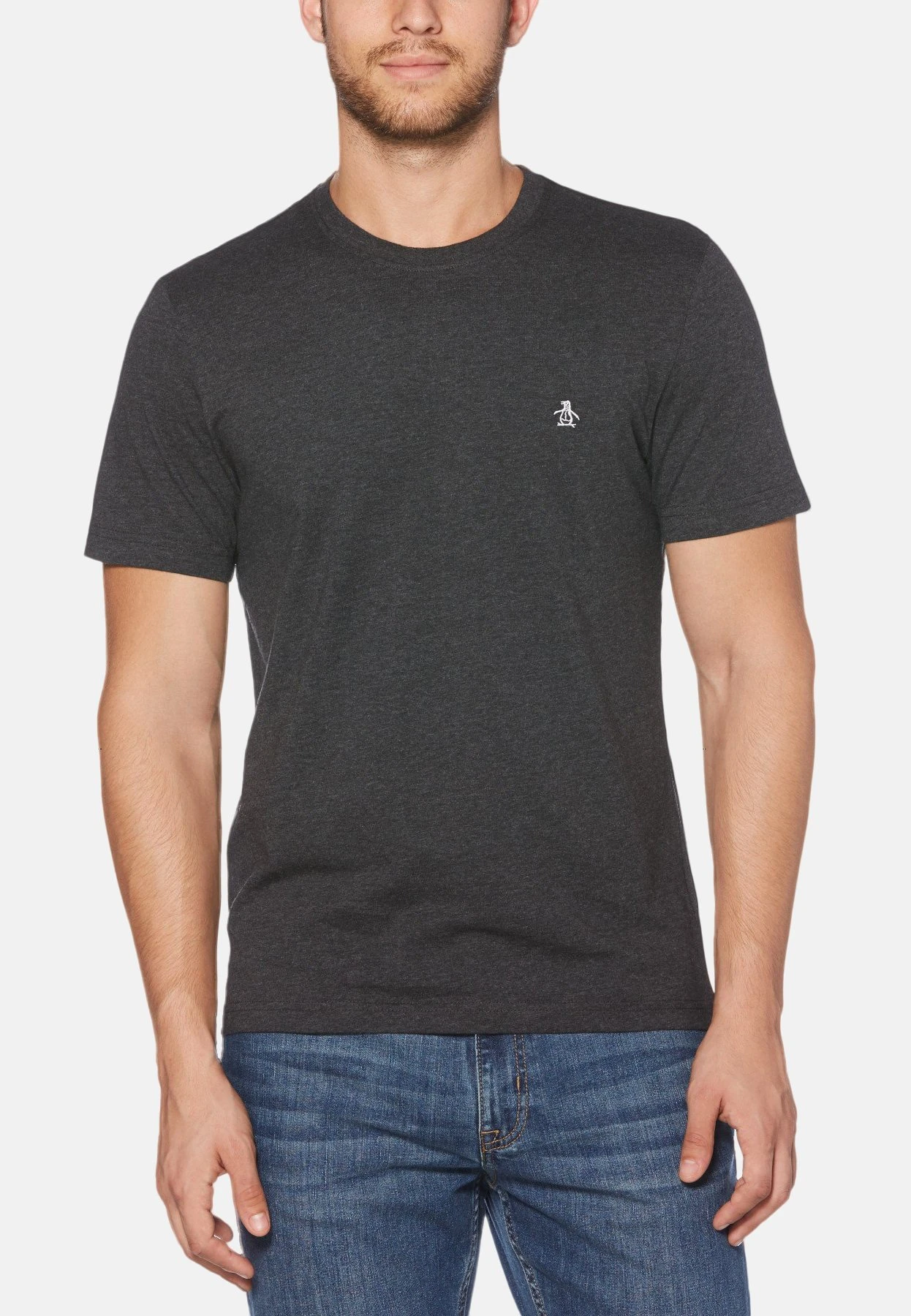 Original Penguin Pin Point- T-Shirt Basic - Dark Charcoal Heather