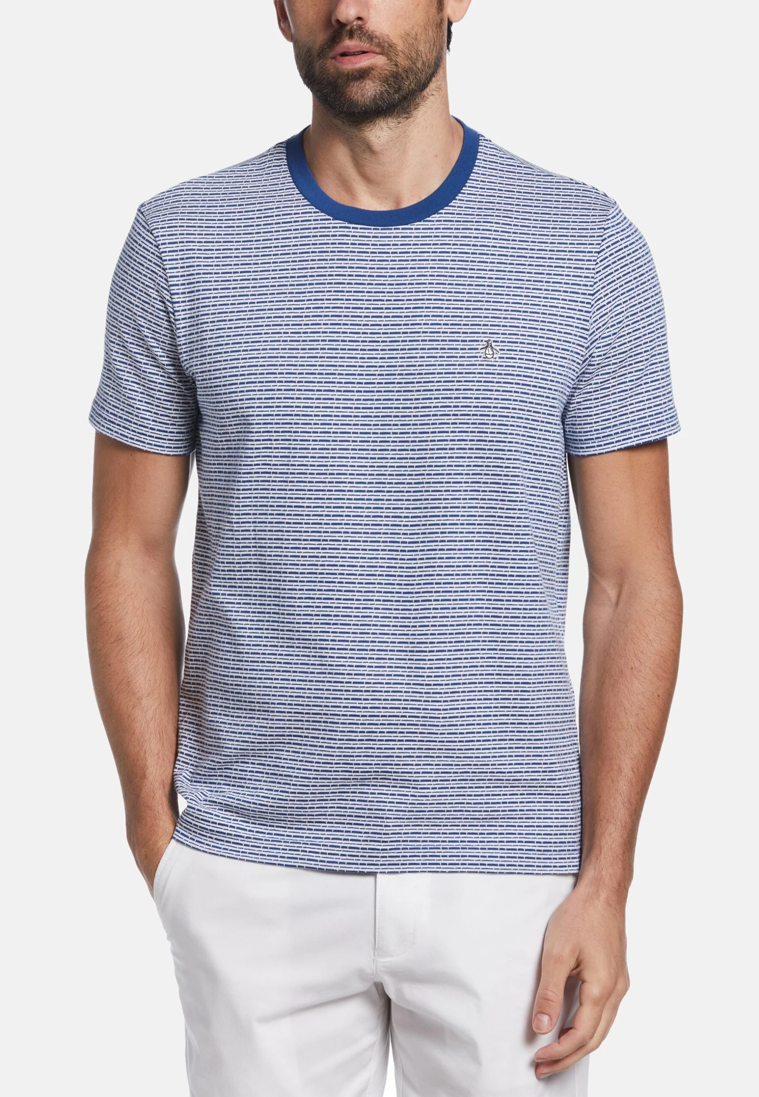 Original Penguin Jacquard Stripe- T-Shirt Print - Limoges