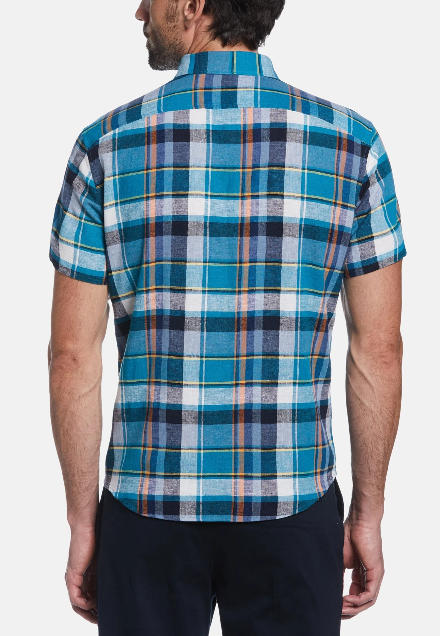 Original Penguin Plaid Short Sleeve- Overhemd - Mosaic Blue - Afbeelding 2