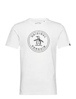 Original Penguin S/S PRINTED STAMP LO - BRIGHT WHITE