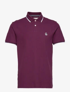 Original Penguin ORG KNT POLO STICKER - ITALIAN PLUM