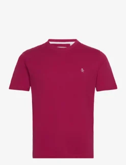 Original Penguin S/S PIN POINT EMBROI - SANGRIA