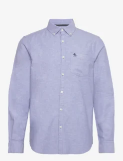 Original Penguin LS ECO OXFORD W STRE - AMPARO BLUE