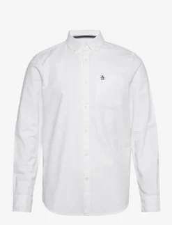 Original Penguin LS ECO OXFORD W STRE - BRIGHT WHITE