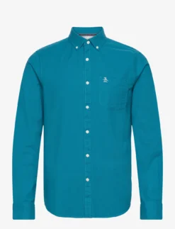 Original Penguin LS WVN OXFORD ECO ST - MOSAIC BLUE