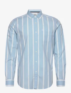 Original Penguin LS CTN EV PETE STRIP - CERULEAN