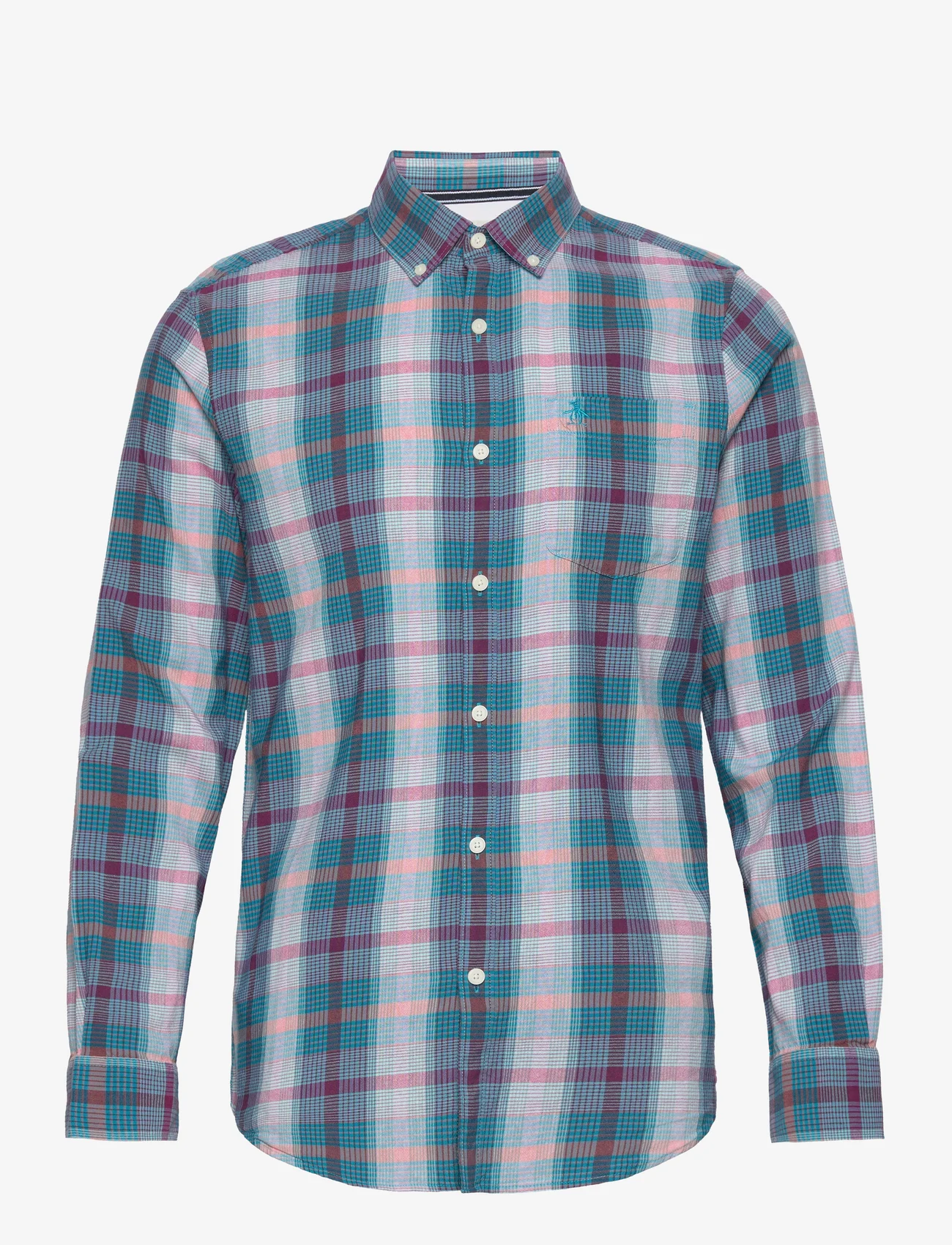 Original Penguin LS CTTN ECO YD PLAID - MOSAIC BLUE